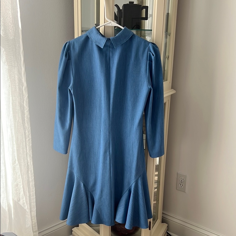 Shoshanna Blue Dress with Collar - Picture 4 of 4